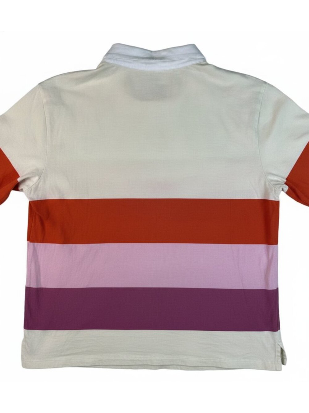 KULE The Patch Cotton Rugby Shirt Stripes Pink Multi Size M - Picture 10 of 16